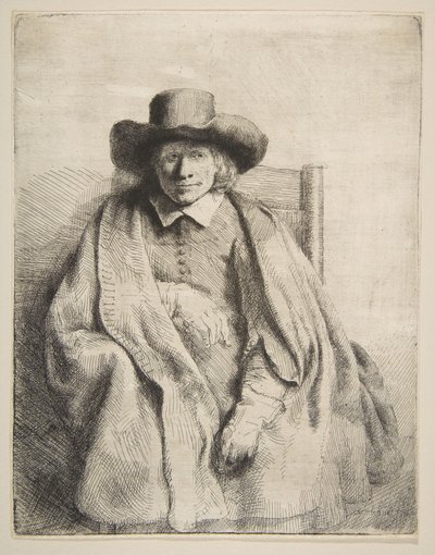 Clement de Jonghe，印刷商，1651年。 作者 伦勃朗·范·赖恩