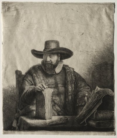 Cornelis Claesz Anslo，门诺派传教士，1641年。 作者 伦勃朗·范·赖恩