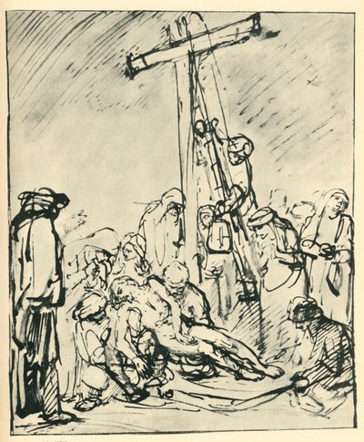 十字架上的沉积，c1650，1943年。 作者 伦勃朗·范·赖恩