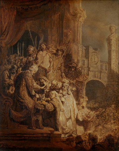 Ecce Homo，1634（纸上油） 作者 伦勃朗·范·赖恩