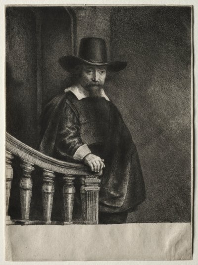 以法莲（Ephraim Bonus），犹太医师，1647年。 作者 伦勃朗·范·赖恩
