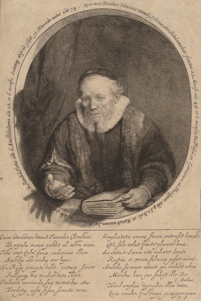 扬-科内利斯兹。Sylvius, 1646. 作者 伦勃朗·范·赖恩