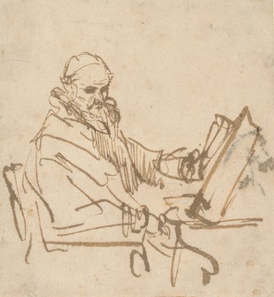 扬-科内利斯-西尔维乌斯，传教士，1644-1645。 作者 伦勃朗·范·赖恩