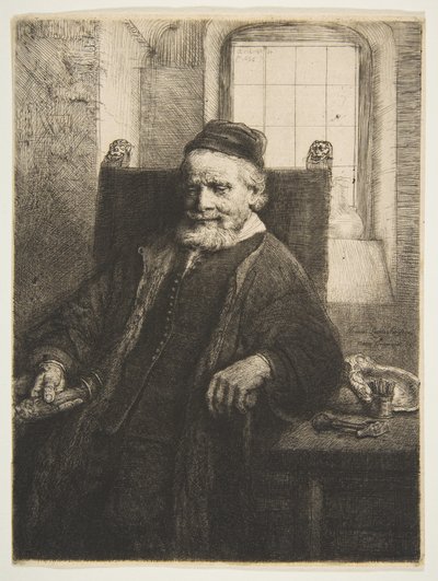 扬·鲁特玛（Jan Lutma），金匠，1656年。 作者 伦勃朗·范·赖恩