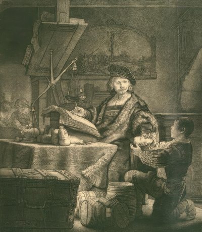 Jan Uijtenbogaert，称为Goldwäger 作者 伦勃朗·范·赖恩