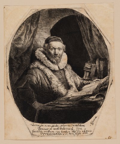 Jan Uytenbogaert， Remonstrants 传教士 作者 伦勃朗·范·赖恩