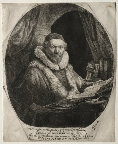 Jan Uytenbogaert，示威者传教士，1635年。 作者 伦勃朗·范·赖恩