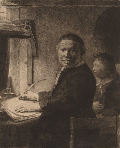 Lieven Willemsz van Coppenol：《小板》，约1658年。 作者 伦勃朗·范·赖恩