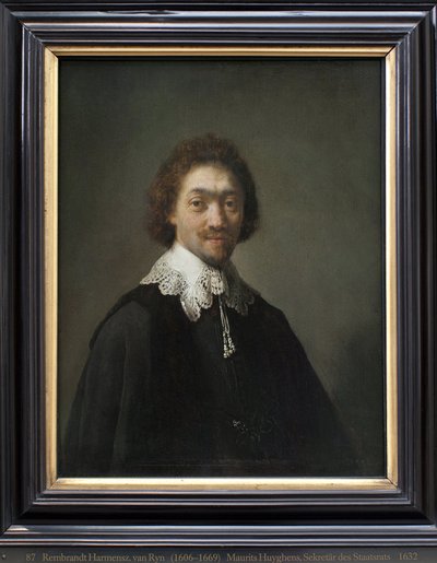 Maurits Huygens, Secretary of State in Lahaye (Netherlands). Painting by Harmensz van Rijn Rembrandt (1606-1669), oil on wood 作者 伦勃朗·范·赖恩