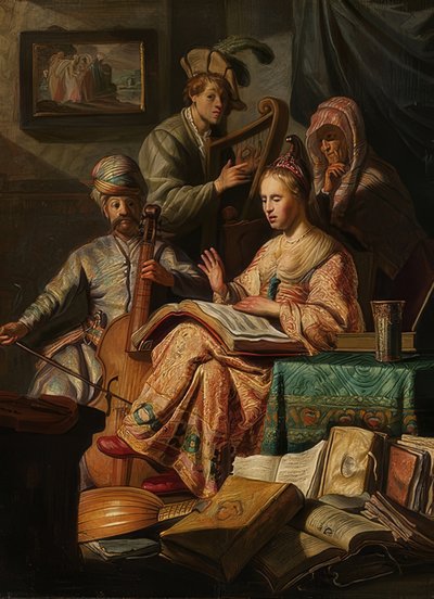 社会制作音乐。 1626 作者 伦勃朗·范·赖恩