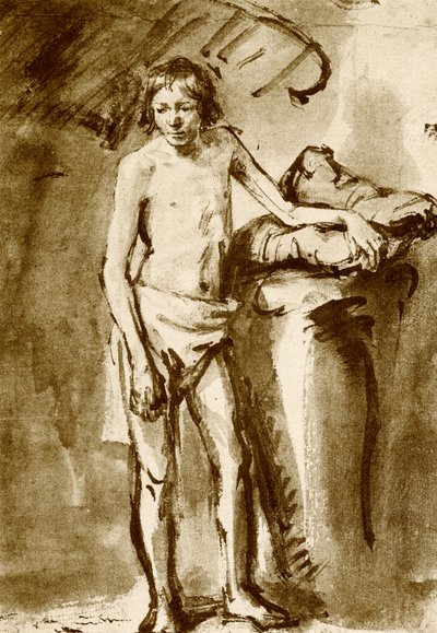 裸体画给一个年轻人 作者 Rembrandt van Rijn