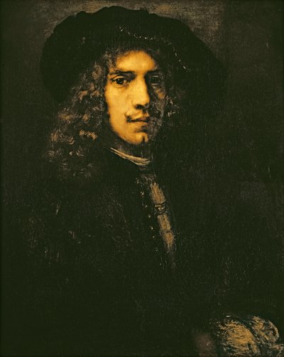 一个年轻人的肖像，1658年 作者 Rembrandt van Rijn