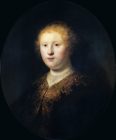 一个年轻女子的画像，1632年。 作者 伦勃朗·范·赖恩