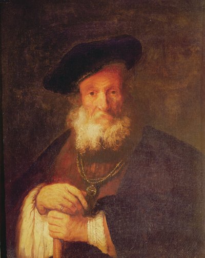 一位老人的画像 作者 Rembrandt van Rijn