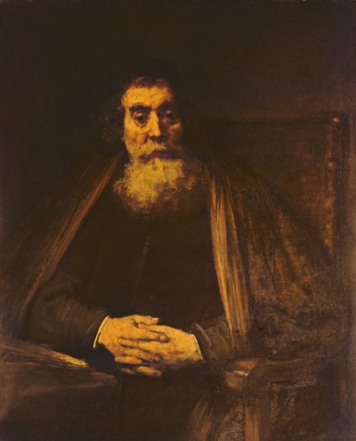 一位老人的画像 作者 Rembrandt van Rijn