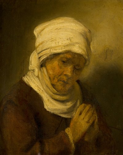祈祷的女人，约1660年 作者 伦勃朗·范·赖恩