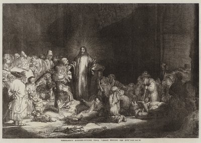 伦勃朗的百盾片，基督医治病人 作者 Rembrandt van Rijn