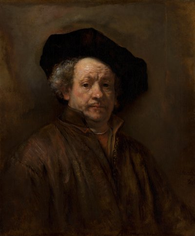 自画像，1660年。 作者 伦勃朗·范·赖恩