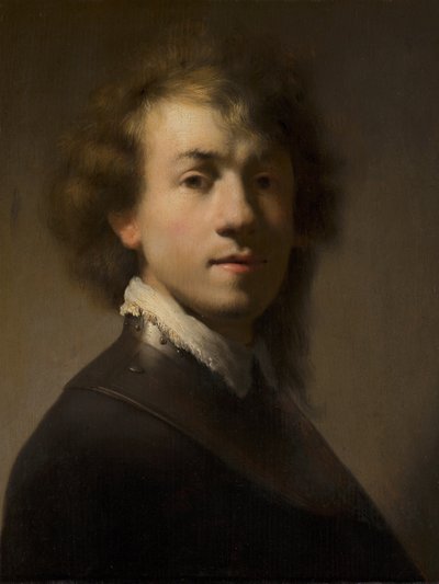 自画像，1629年 作者 Rembrandt van Rijn