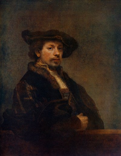 1634年，34岁，1912年的自画像。 作者 Rembrandt van Rijn