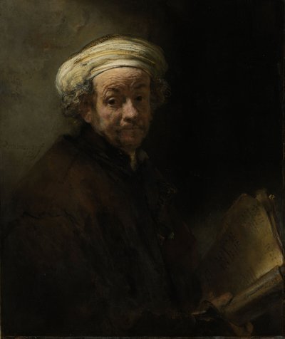 作为使徒保罗的自画像，1661年 作者 Rembrandt van Rijn