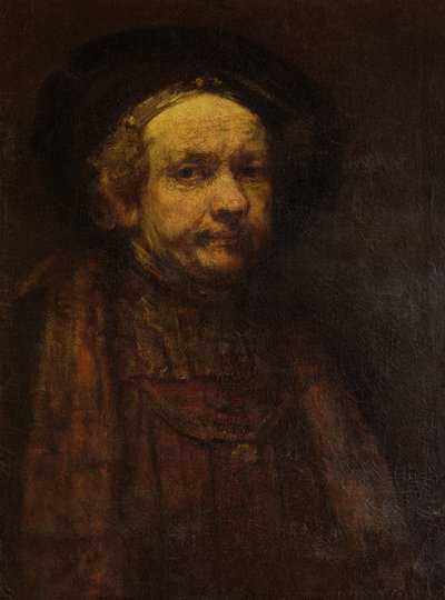 自画像，老人 作者 Rembrandt van Rijn