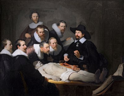 Nicolaes Tulp博士的解剖课，1632年 作者 伦勃朗·范·赖恩