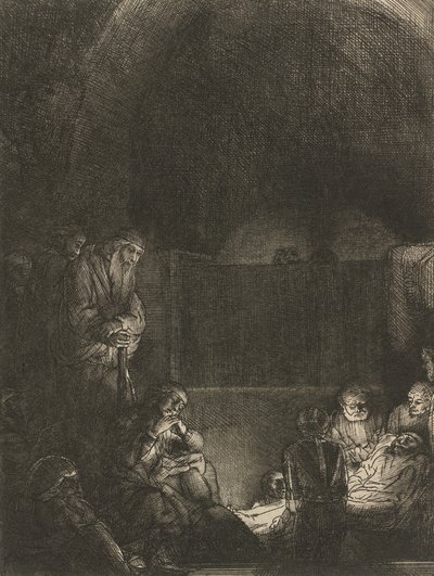 埋葬》，约1654年。 作者 伦勃朗·范·赖恩