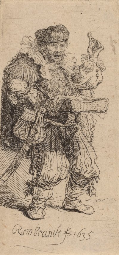 呱呱叫》，1635年。 作者 伦勃朗·范·赖恩