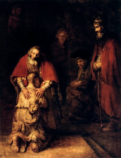 败家子的归来，c1668 作者 伦勃朗·范·赖恩