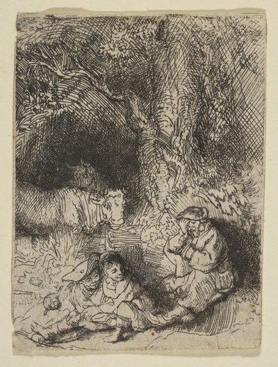 约瑟夫牧羊人1644年。 作者 伦勃朗·范·赖恩