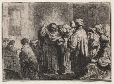 贡钱c。 1635。 作者 伦勃朗·范·赖恩