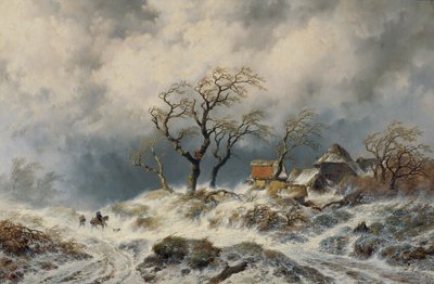 荷兰冬季景观（雪堆） 作者 雷米吉乌斯·阿德里安努斯·范哈南