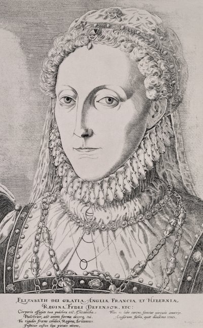 伊丽莎白女王一世（1533-1603），1572-75 作者 雷根纽斯·霍根伯格（Remigius Hogenbergh）