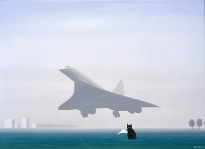 黑猫》，2001 年，布面油画 作者 勒内·博安