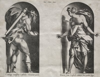 1538-1540年在两个壁Ni中的Cephalus和Procris。 作者 雷内·博伊文（Rene Boyvin）