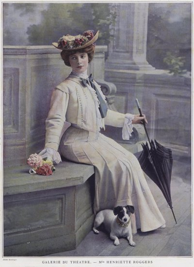 Henriette Roggers，法国女演员（彩色照片） 作者 Reutlinger Studio