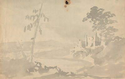 城堡与河流景观 作者 威廉·吉尔平牧师