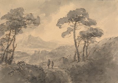 蜿蜒山路上的两幅山景图 作者 威廉·吉尔平牧师