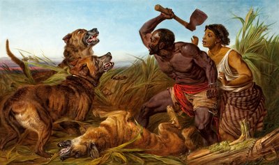 被猎杀的奴隶》，1862年。 作者 理查德·安斯德尔