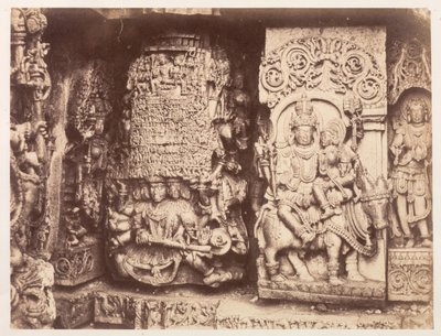 Hoysalesvara寺的雕塑，Halebid，1856-1857。 作者 理查德·班纳·奥克利