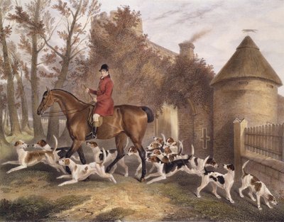 W. Sebright，亨茨曼到米尔顿猎犬，由JW Giles雕刻，1839年 作者 理查德·巴雷特·戴维斯