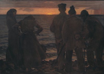 海滩边的老人 作者 Richard Bergh