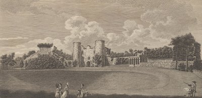 肯特郡的坦布里奇城堡，来自爱德华-哈斯特的《历史与......》，1777-90。 作者 理查德·伯纳德·戈弗雷