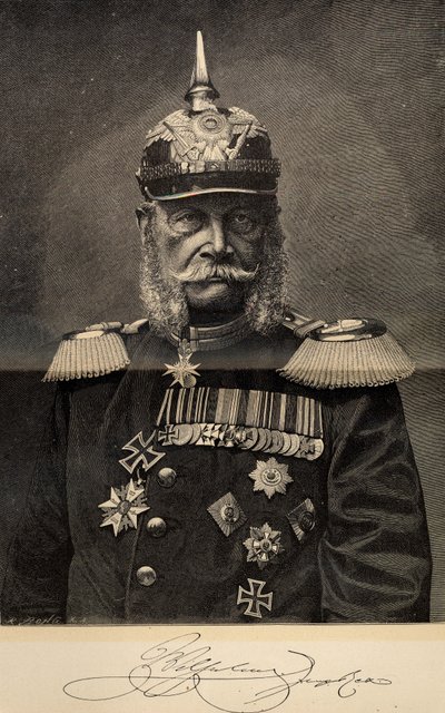 威廉一世1797-1888年，普鲁士国王和德国皇帝，1887年，享年90岁。 作者 理查德邦