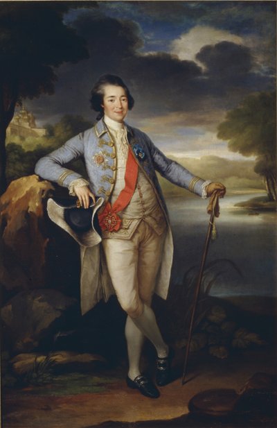 亚历山大·库拉金亲王肖像1752-1818年，c。 1780 作者 Richard Brompton