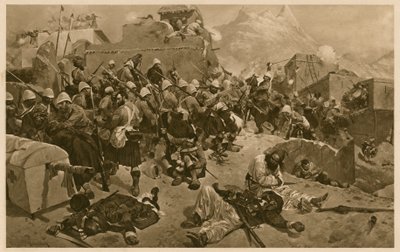 92nd Highlanders and 2nd Gurkhas storming Gundi Mulla Sahibdad during the Battle of Kandahar, Afghanistan, Second Anglo-Afghan War 作者 理查德·卡顿二世（之后）伍德维尔