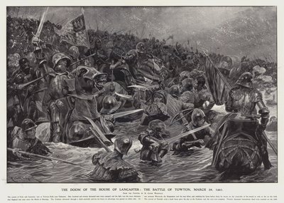 兰开斯特家族的厄运：汤顿之战，1461年3月29日（平版）。 作者 理查德·卡顿二世（之后）伍德维尔