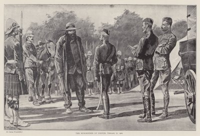 克罗涅投降，1900 年 2 月 27 日（石版画） 作者 理查德·卡顿二世（之后）伍德维尔
