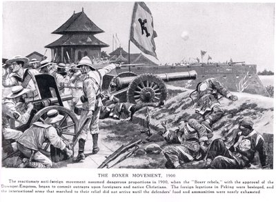 义和团运动，来自&39;哈钦森国家历史&39;的插图，c.1910 作者 理查德·卡顿·伍德维尔